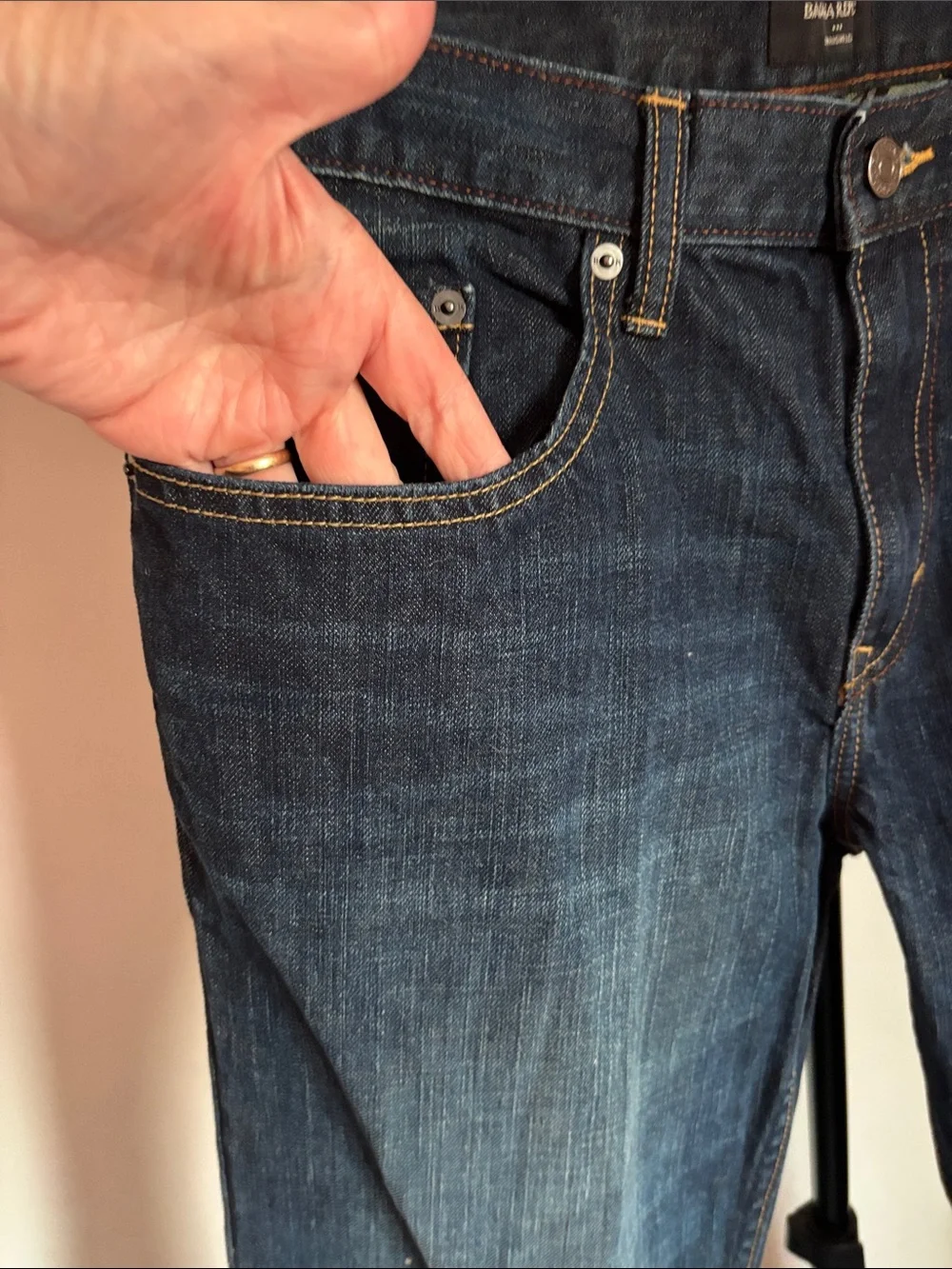 Banana Republic Dark Indigo Straight Jeans